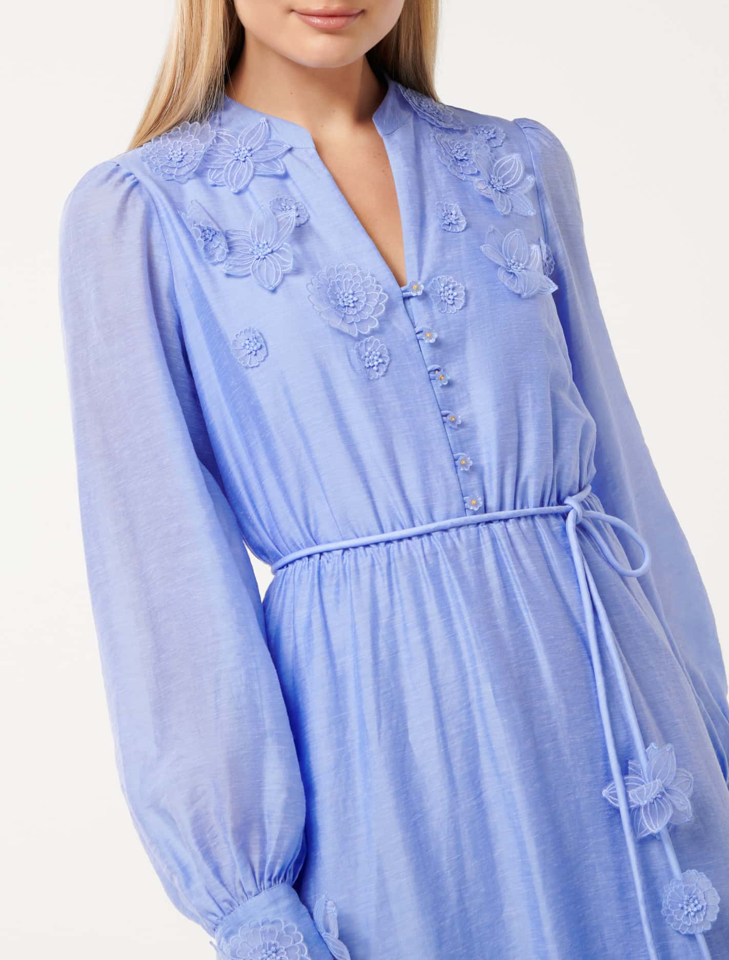 Yasmin Floral Applique Midi Dress Forever New