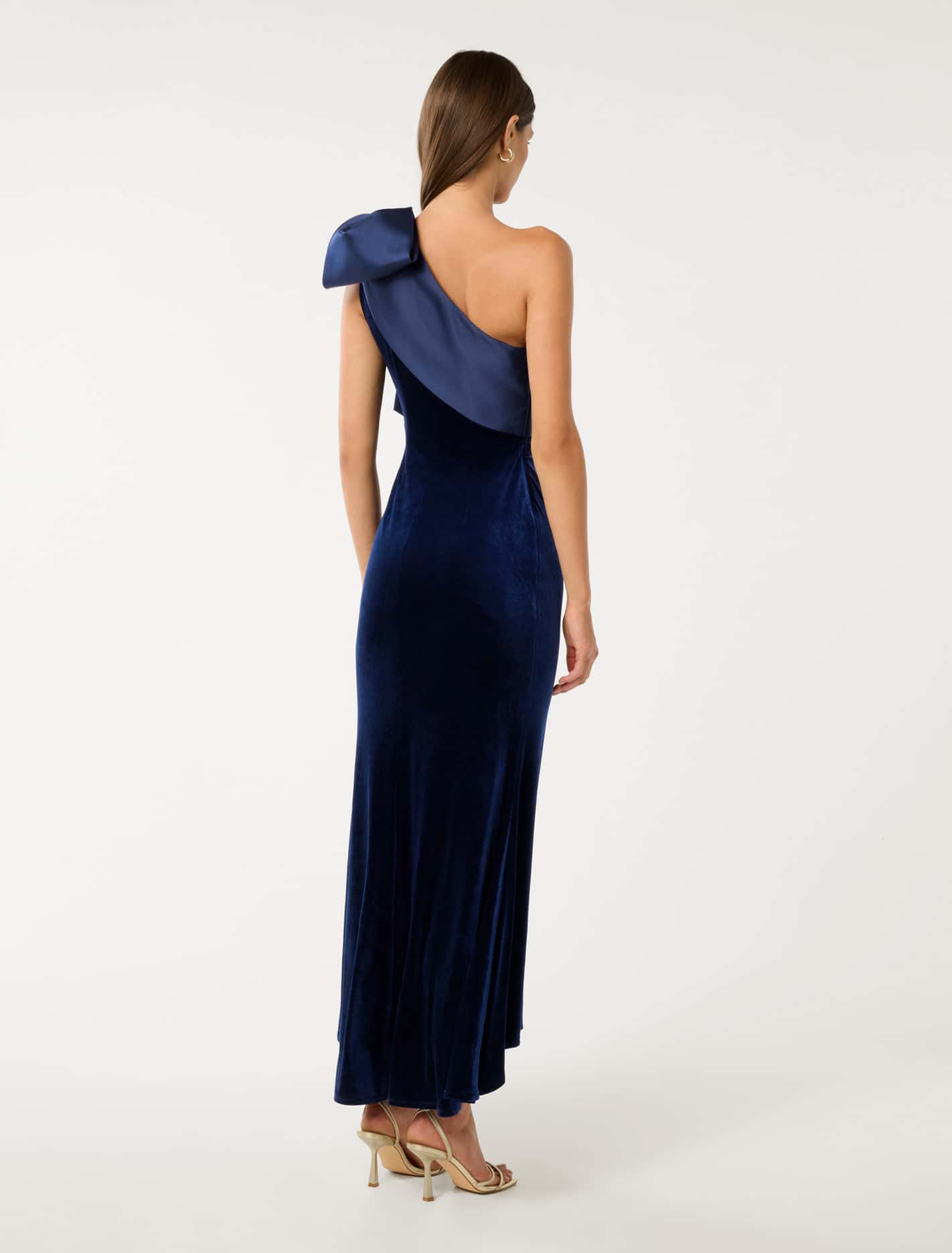 Delta Velvet Bow Maxi Dress Forever New