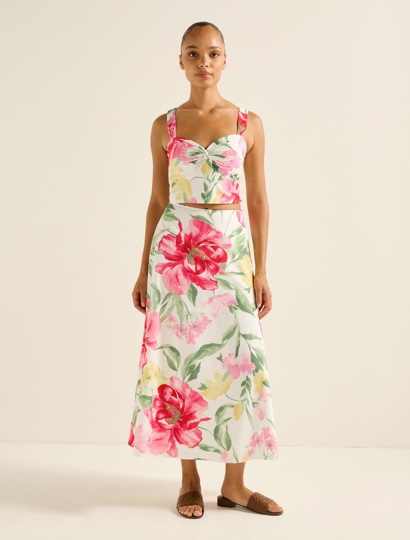 Talia Printed Midi Skirt Forever New