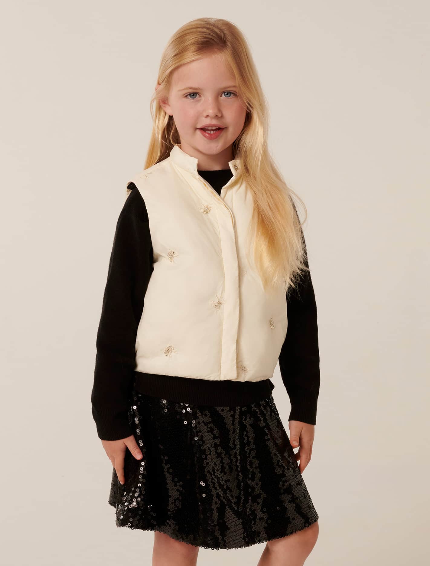 Raya Girls Beaded Puffer Vest Forever New