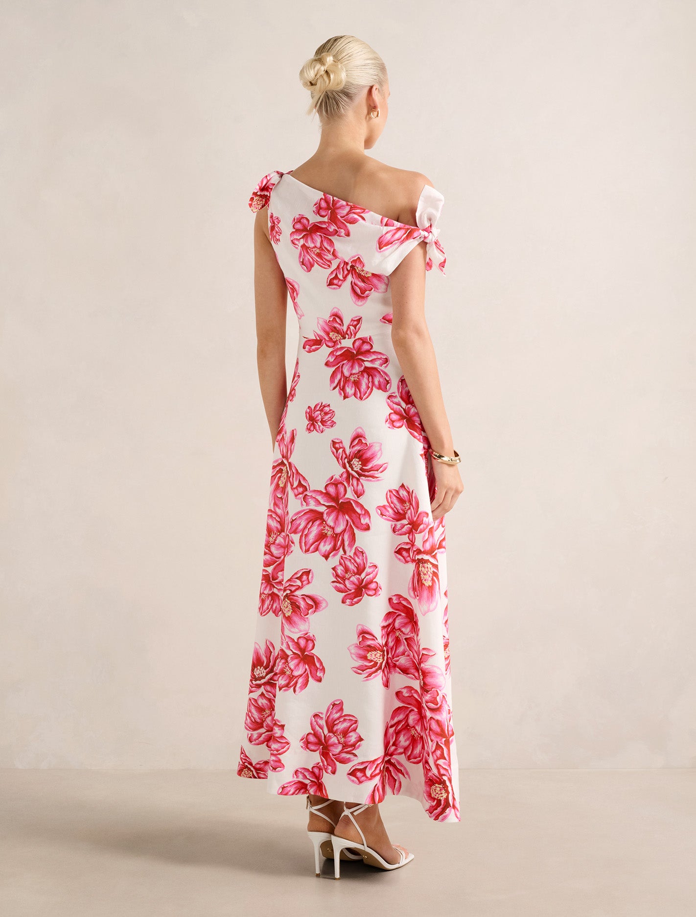 Vinetta Asym Bow Midi Dress Forever New