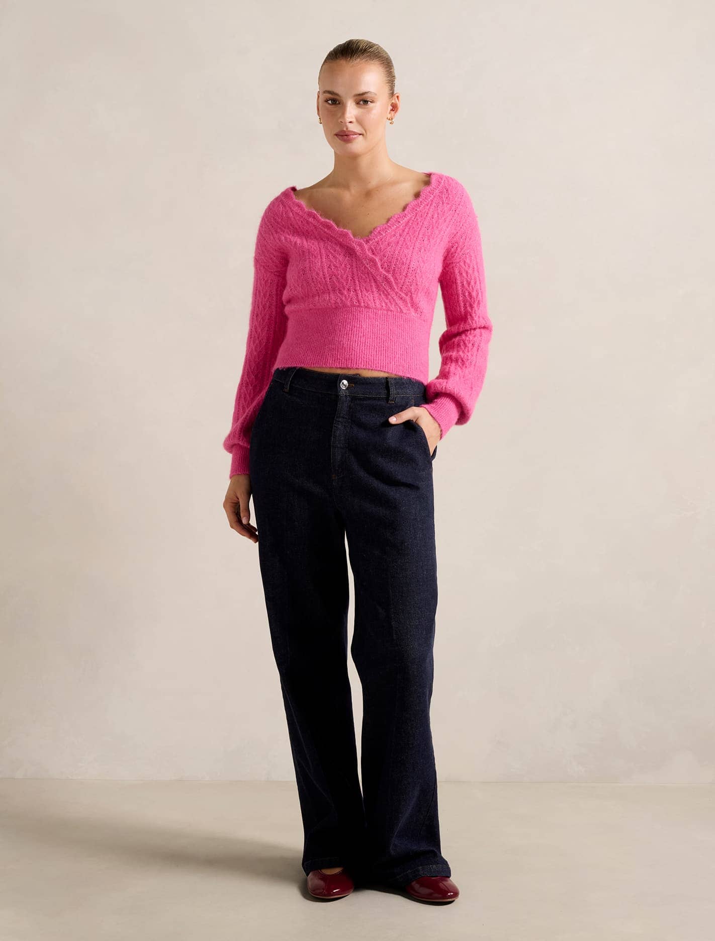 Kylie Stitch Wrap Sweater Forever New