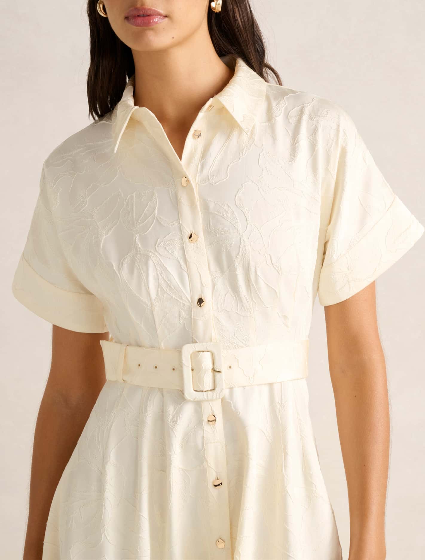 Judith Jacquard Shirt Dress Forever New