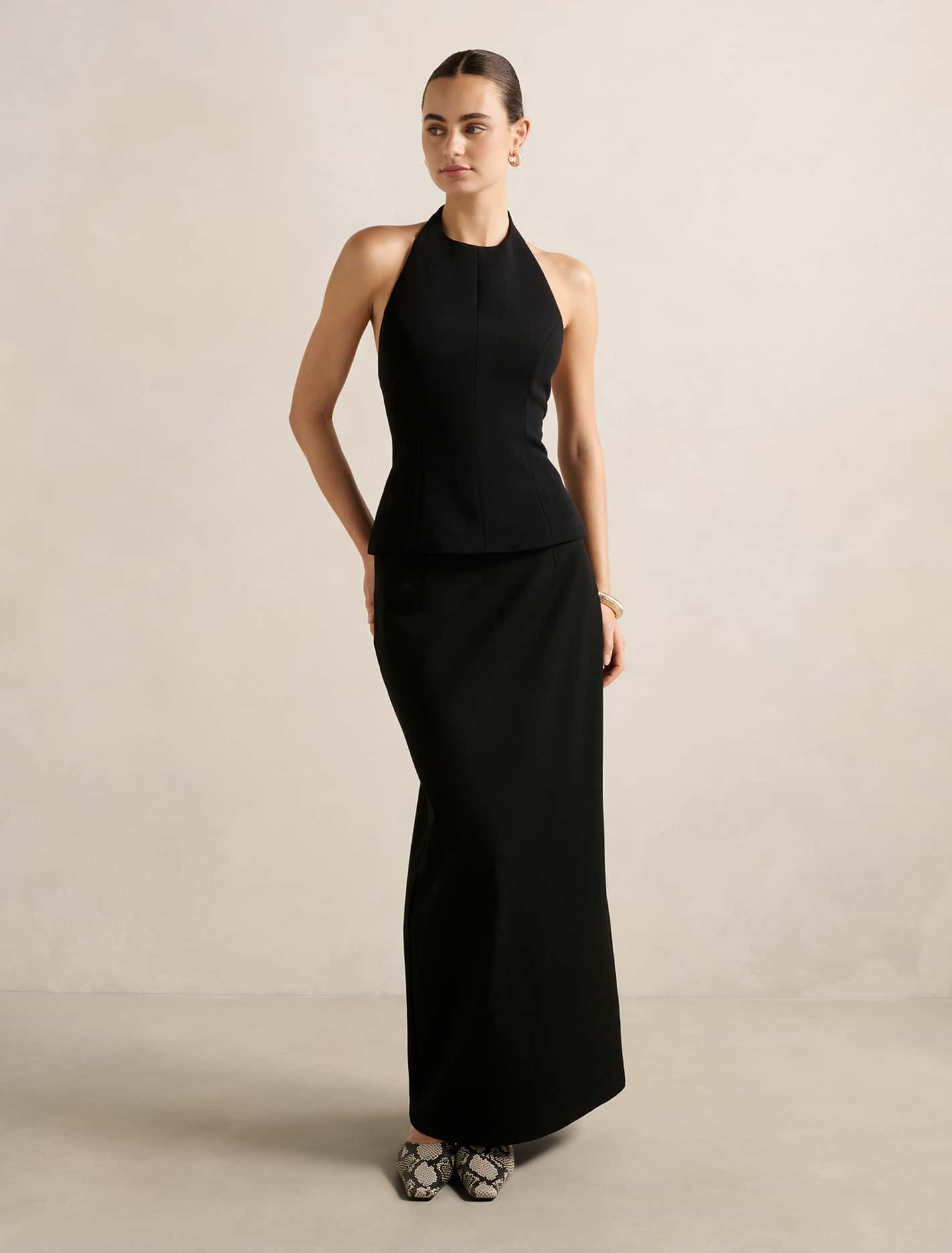 Kate Peplum Halter Top Forever New