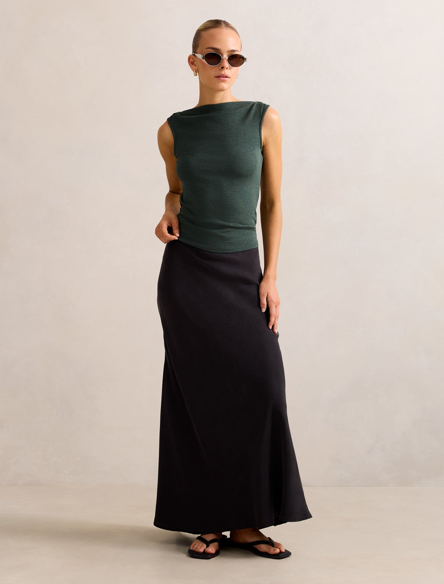 Josephine Straight Neck Tank Top Forever New