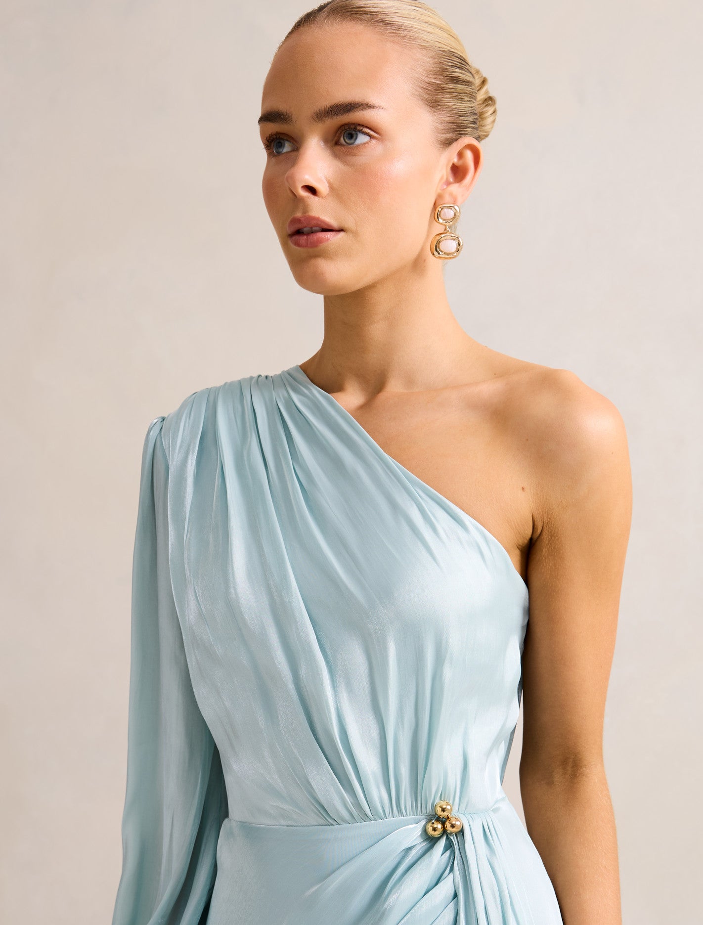Neve One Shoulder Draped Dress Forever New