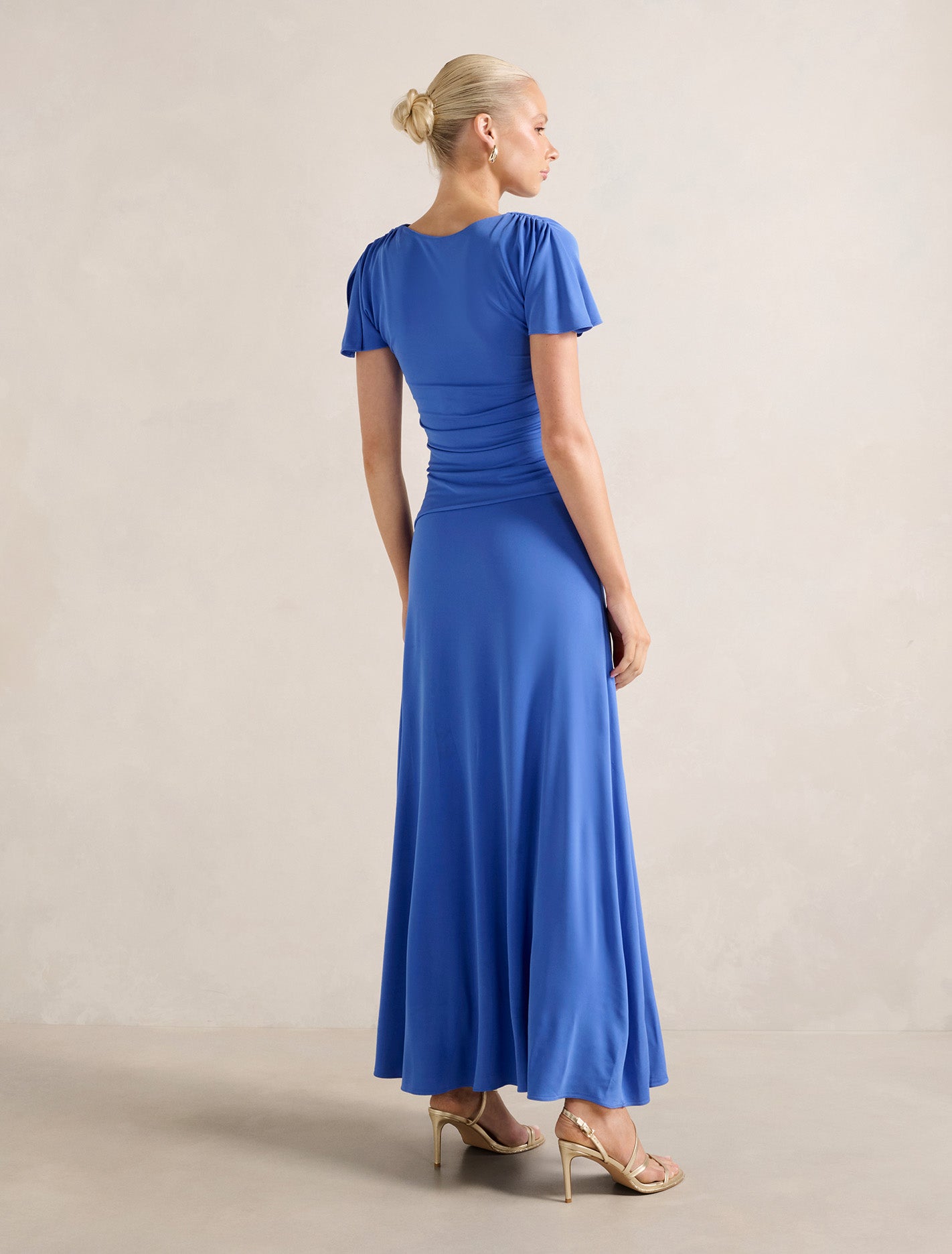 Gemini High Neck Jersey Maxi Dress Forever New