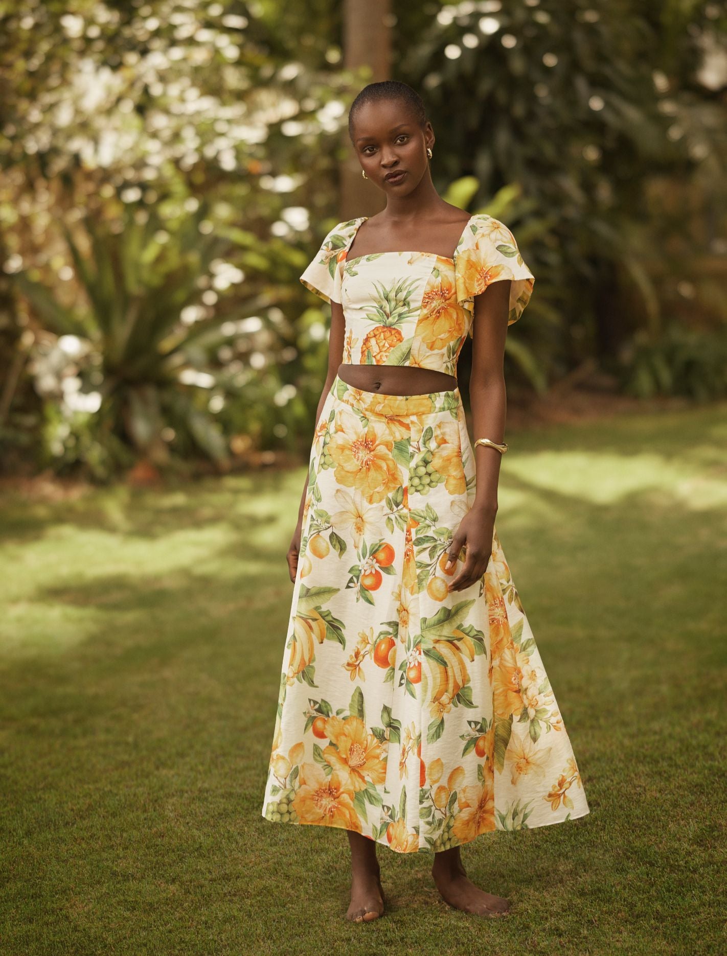 Jane Printed Cropped Top Forever New