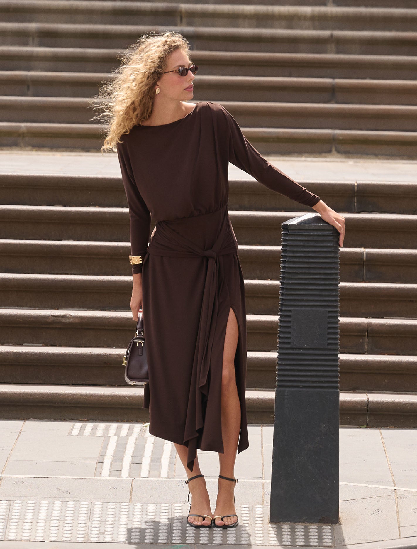 Ida Draped Jersey Midi Dress Forever New