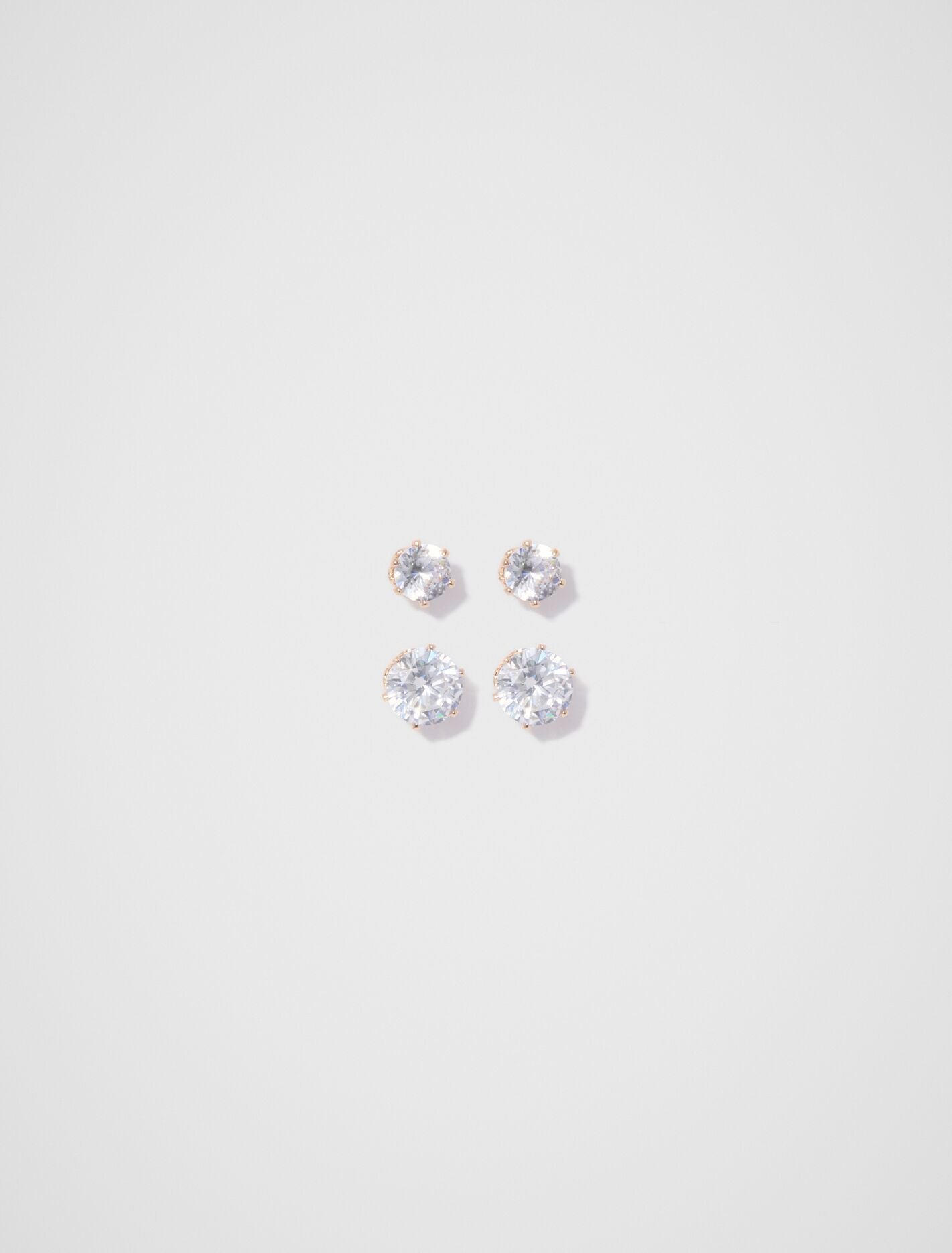 Jess Cubic Zirconia Two Pack Stud Earrings 0 Gold Crystal Forever New