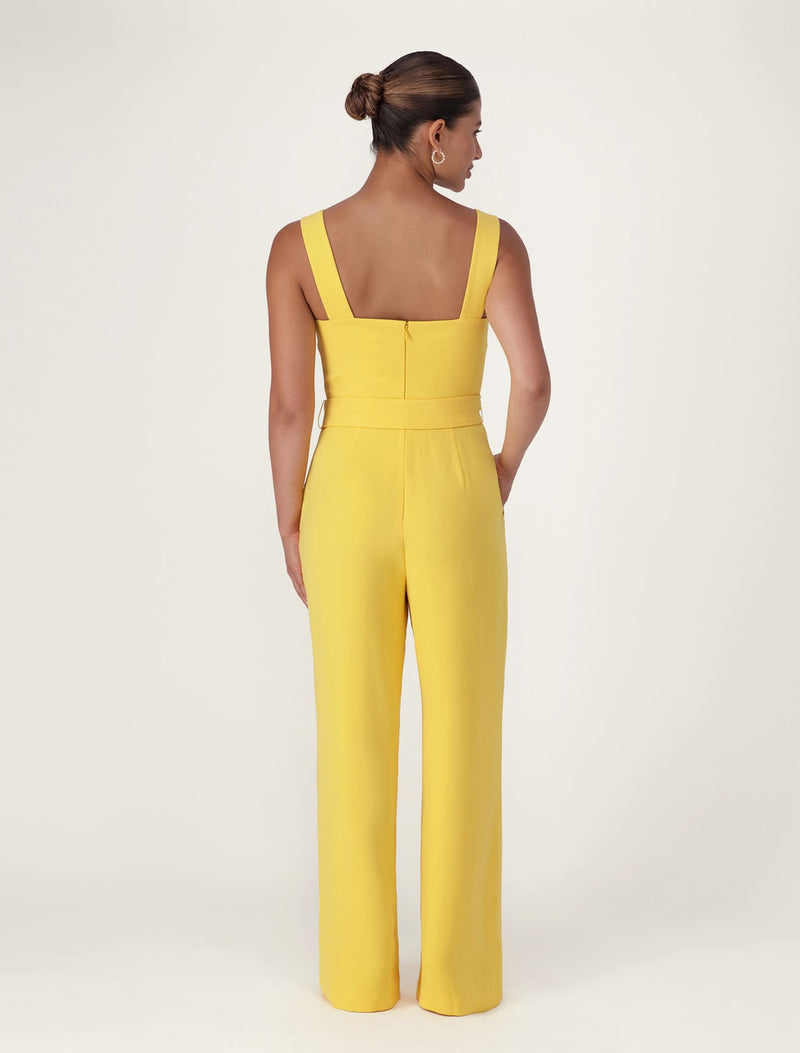 Marie Square Neck Belted Jumpsuit Forever New