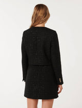 Bailee Crop Boucle Jacket Forever New