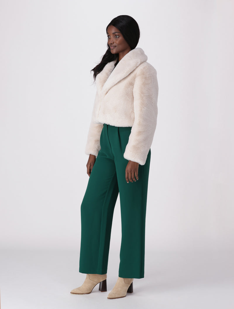 Amelia Cropped Fur Coat Forever New