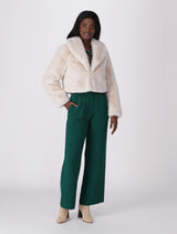 Amelia Cropped Fur Coat Forever New