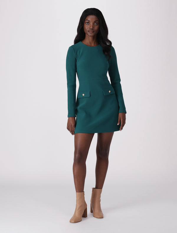 Jinny Long Sleeve Mini Dress Forever New