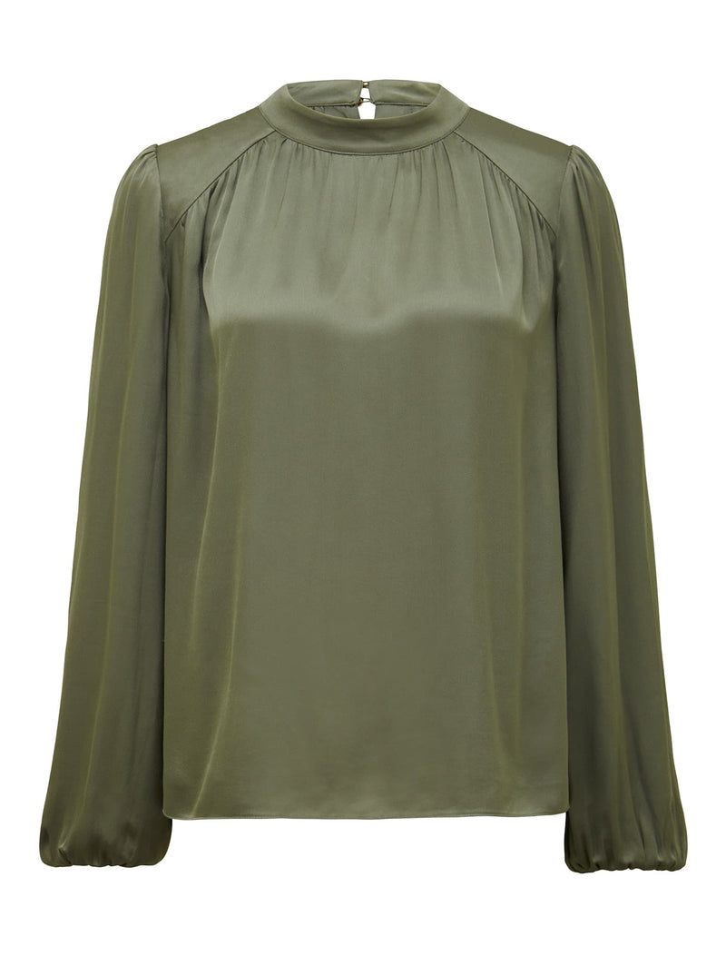 Gilli Gather Satin Shell Blouse Forever New