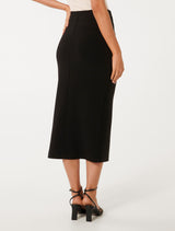 Viviana Hardware Twist Midi Skirt Forever New