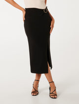 Viviana Hardware Twist Midi Skirt Forever New