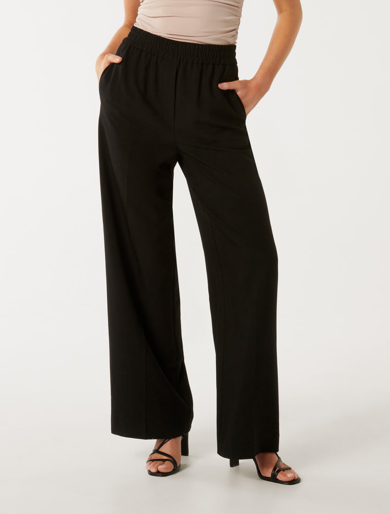 Kyah Ruched Waist Band Pants Forever New