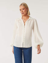 Penn Linen Blouse Forever New