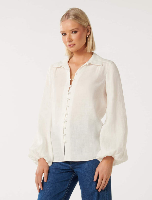 Penn Linen Blouse Forever New