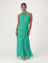 Bridie Halter Neck Ruffle Maxi Dress Forever New