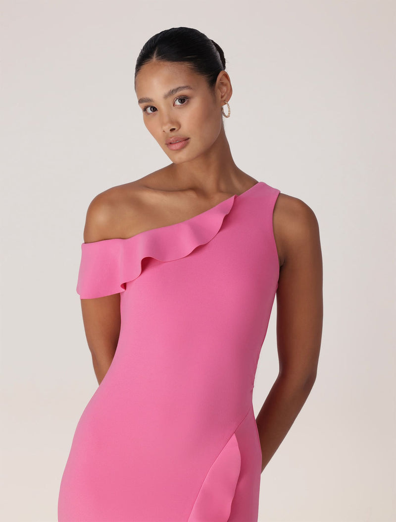 Tyra One Shoulder Ruffle Bodycon Dress Forever New