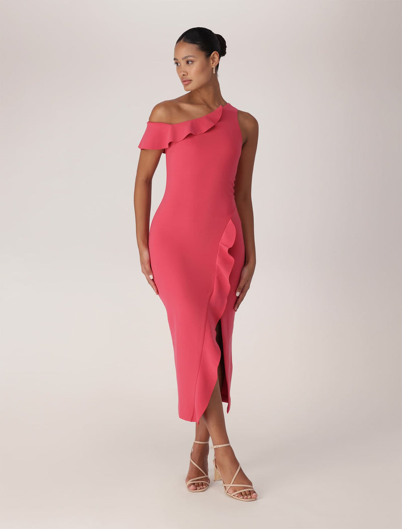 Tyra One Shoulder Ruffle Bodycon Dress Forever New