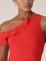 Tyra One Shoulder Ruffle Bodycon Dress Forever New