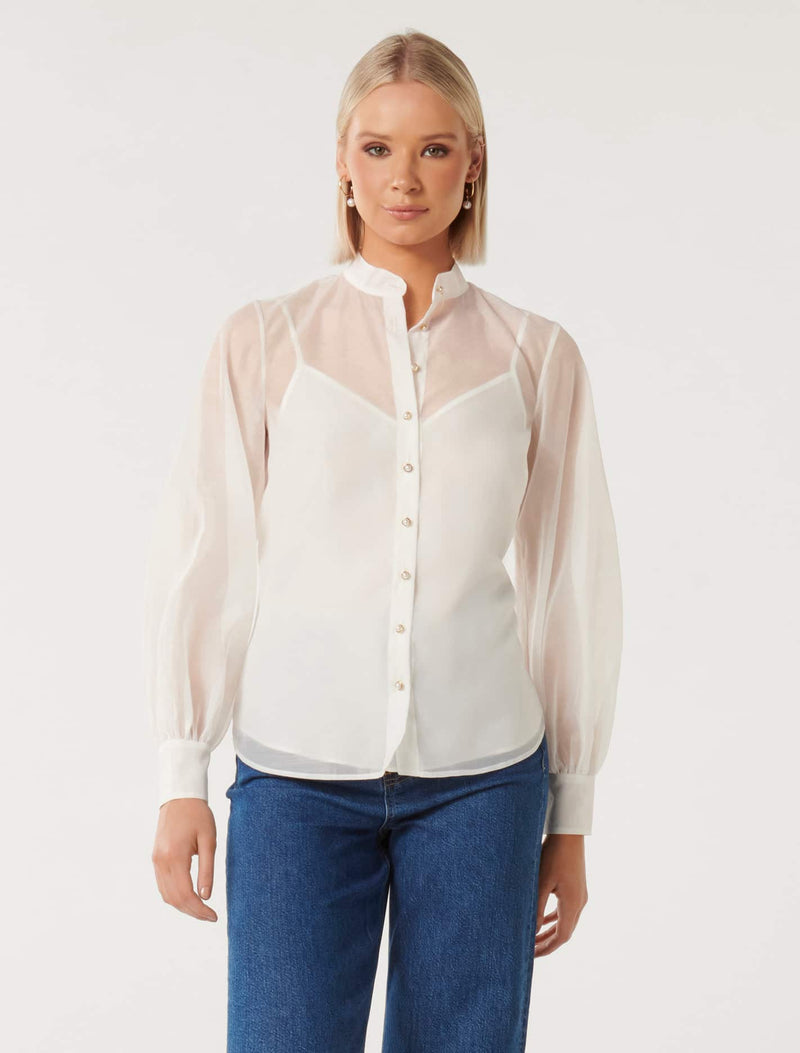 Sasha Organza Blouse Forever New