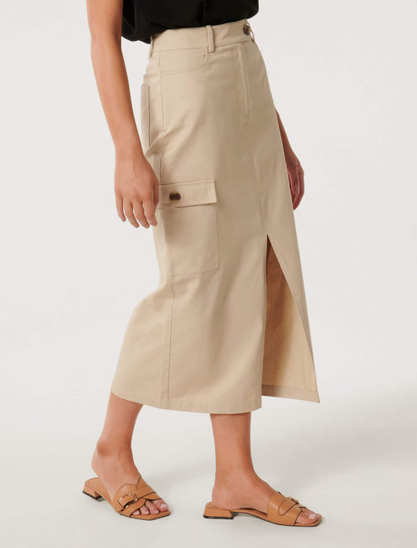 Evelyn Split Midi Skirt Forever New