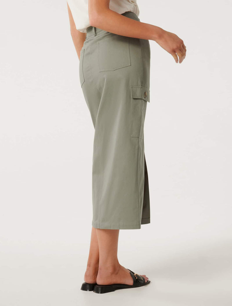 Evelyn Split Midi Skirt Forever New