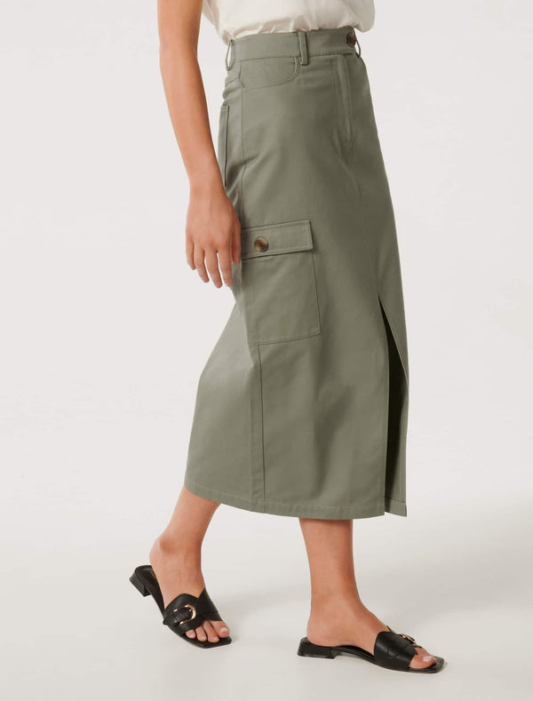 Evelyn Split Midi Skirt Forever New