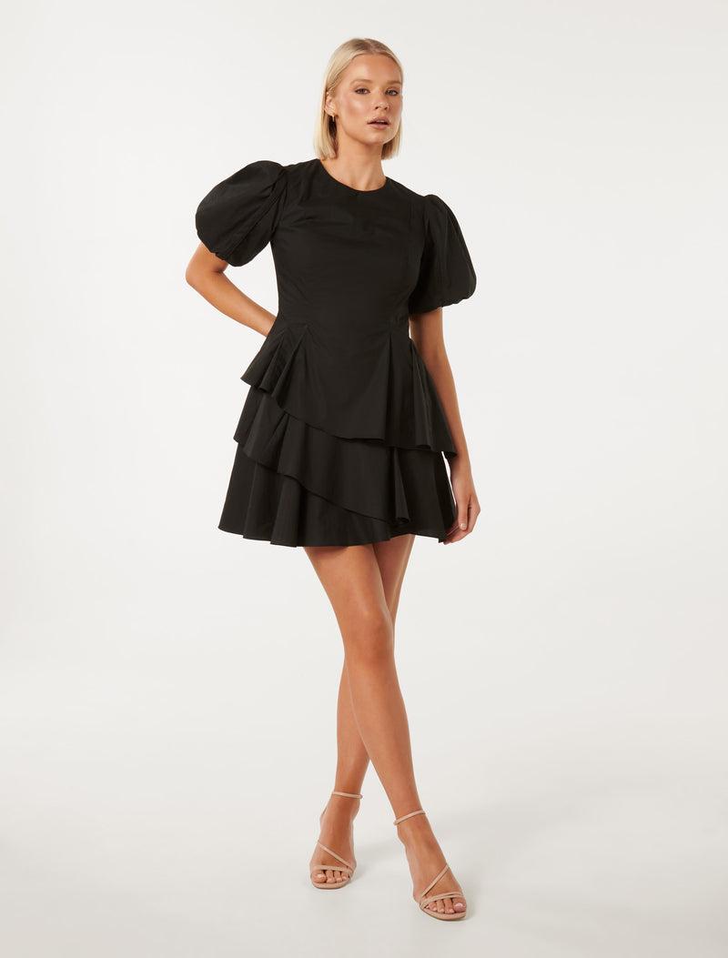 Claire Puff Sleeve Mini Dress Forever New