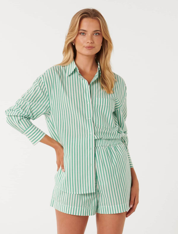 Sophie Stripe Poplin Shirt Forever New