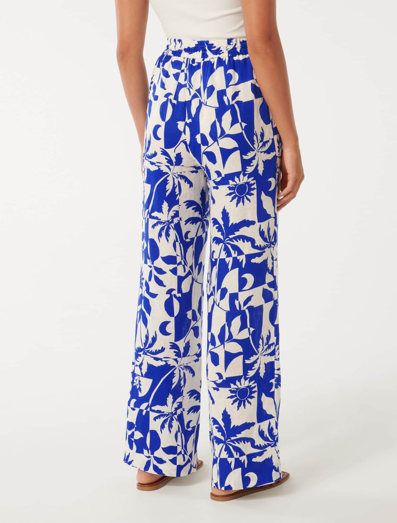 Livy Printed Linen Pants Forever New