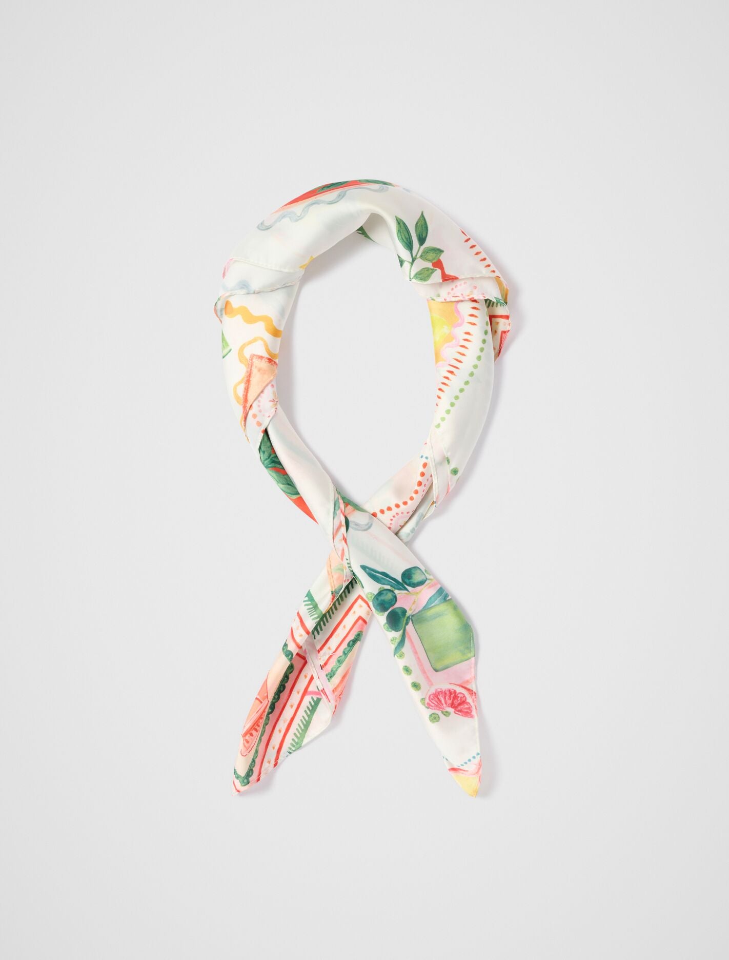 Gabbie Satin Scarf 0 Solar Tropical Forever New