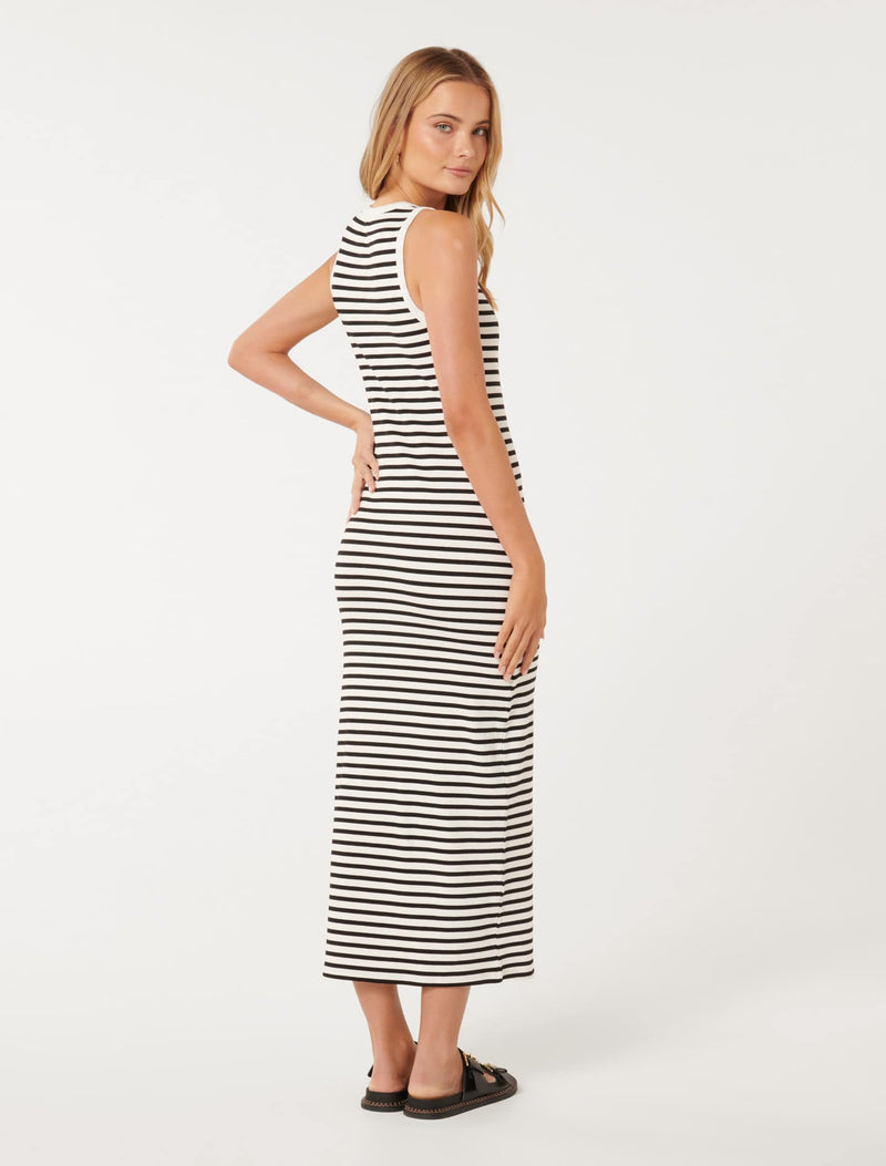 Samara Ribbed Jersey Midi Dress Forever New