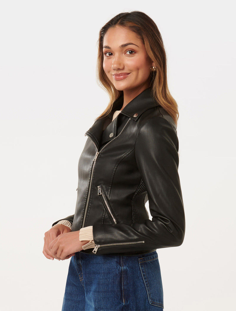 Kylie Petite Biker Jacket Forever New