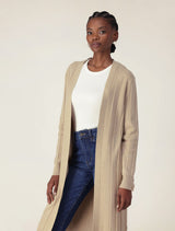 Daphne Long Line Ribbed Cardigan Forever New