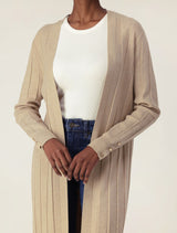 Daphne Long Line Ribbed Cardigan Forever New