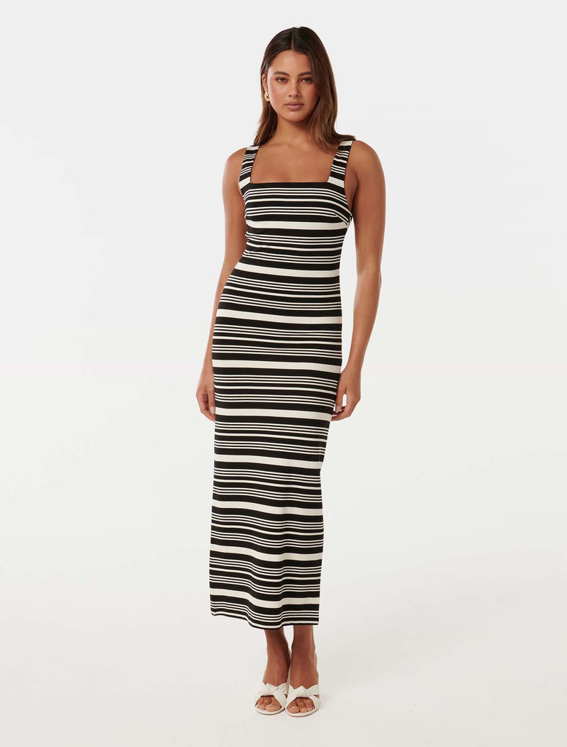 Beverly Square Neck Midi Dress Forever New