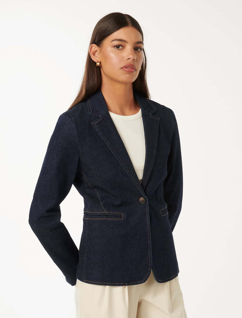 Florence Denim Blazer Forever New