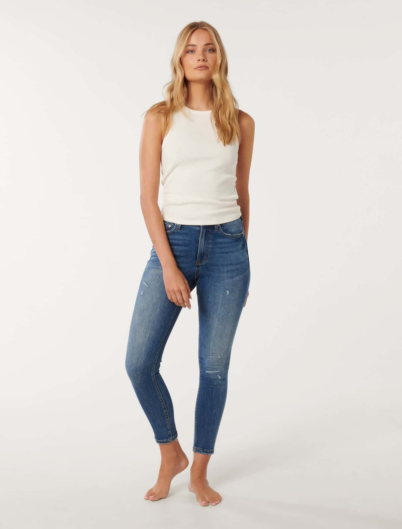 Nala Mid-Rise Skinny Jeans Forever New