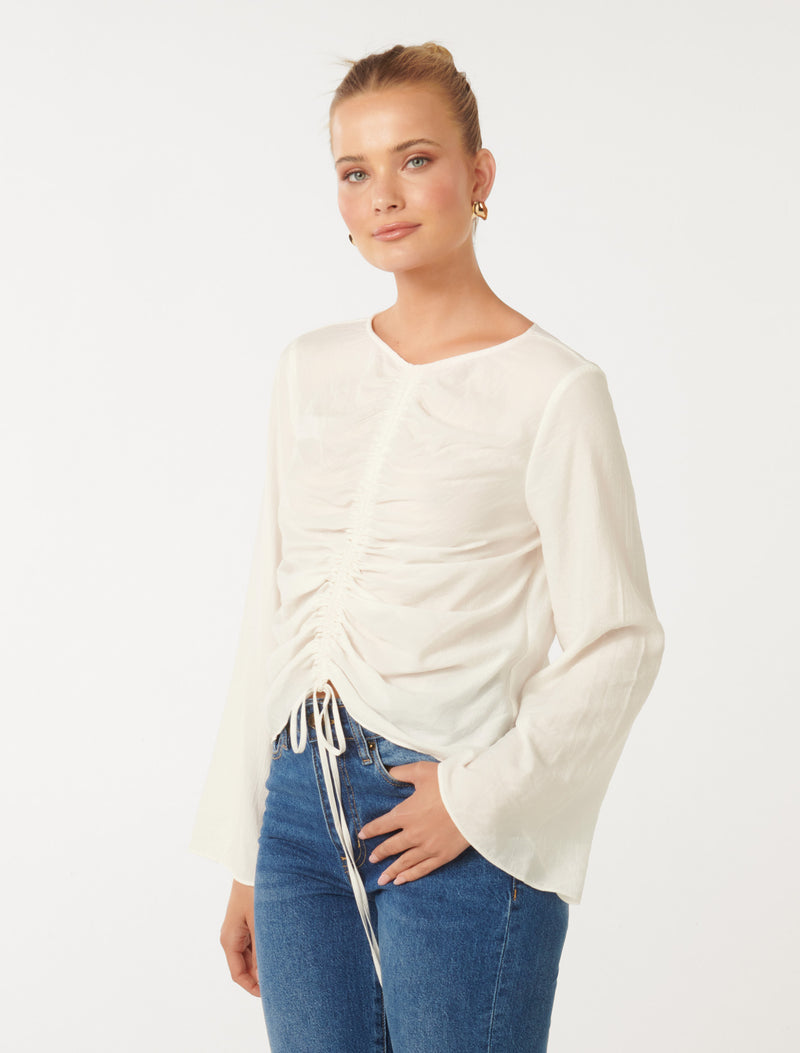 Frankie Ruched Front Top Forever New