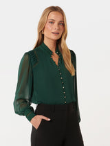 Taffy Trim Insert Blouse Forever New