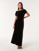 Violet Velvet Maxi Dress Forever New