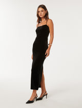 Skyler Strappy Velvet Midi Dress Forever New