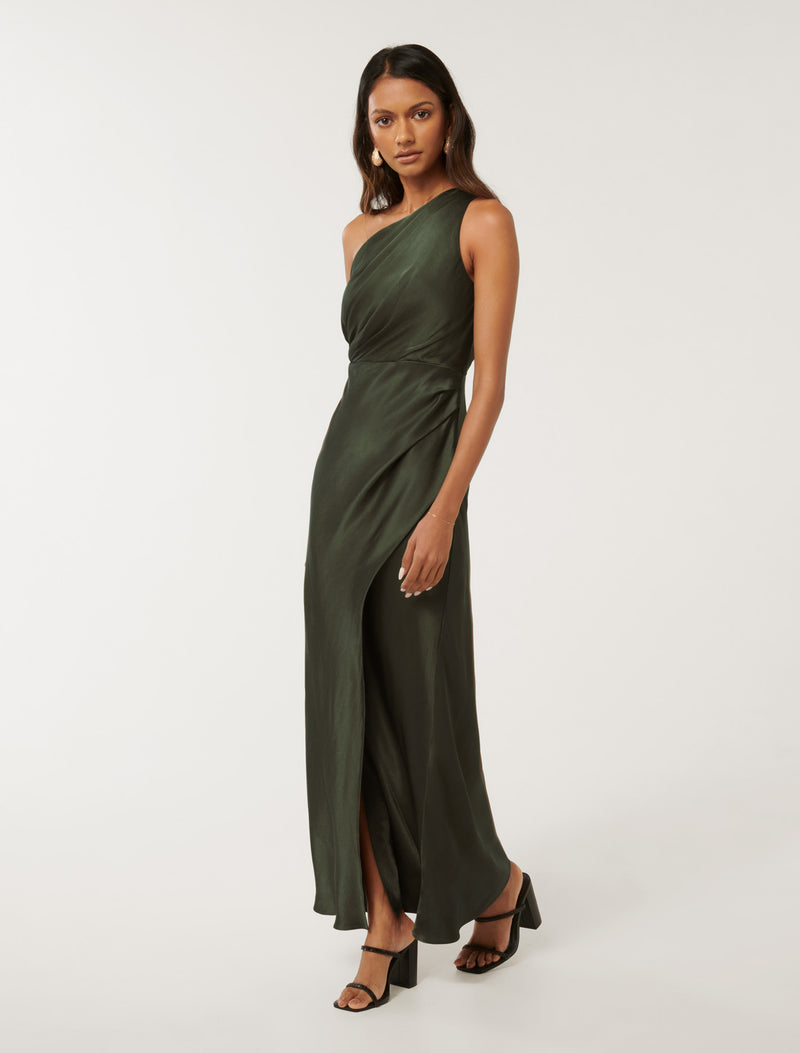 Emily Petite One Shoulder Maxi Dress Forever New