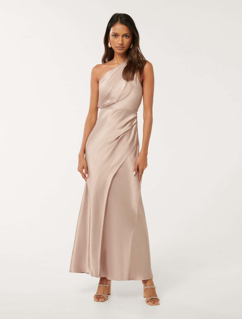 Emily Petite One Shoulder Maxi Dress Forever New